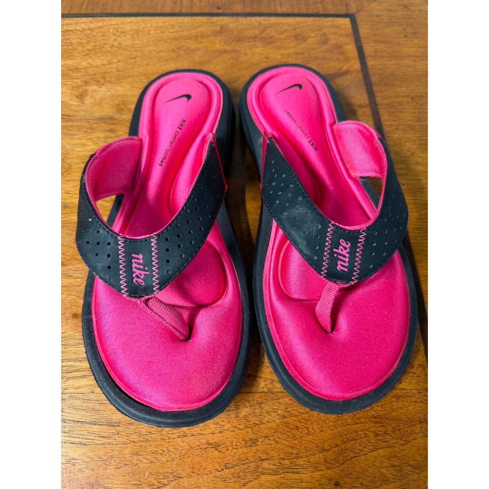 Nike Womens 6 Pink Flip Flop Comfort Footbed Athletic Thong Sandals